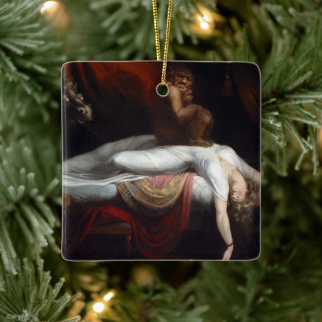 Nightmare by Henry Fuseli Gothic Macabre Dark Art Ceramic Ornament (Tree)