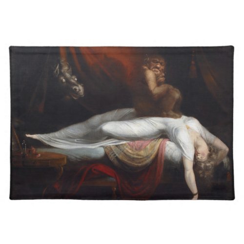 Nightmare by Henry Fuseli Gothic Macabre Dark Art Cloth Placemat