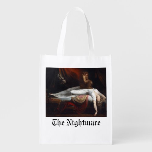 Nightmare by Henry Fuseli Gothic Macabre Dark Art Grocery Bag