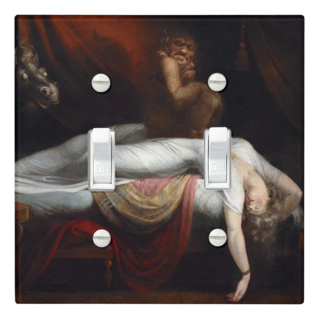 Nightmare by Henry Fuseli Gothic Macabre Dark Art Light Switch Cover (In Situ)