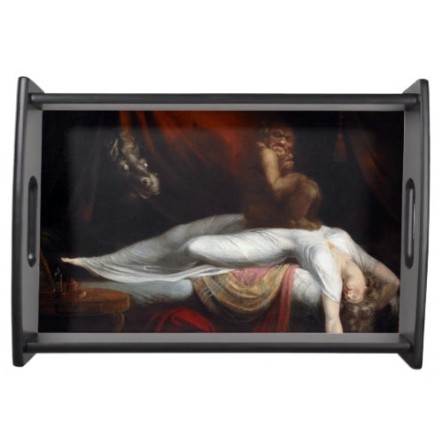 Nightmare by Henry Fuseli Gothic Macabre Dark Art Serving Tray