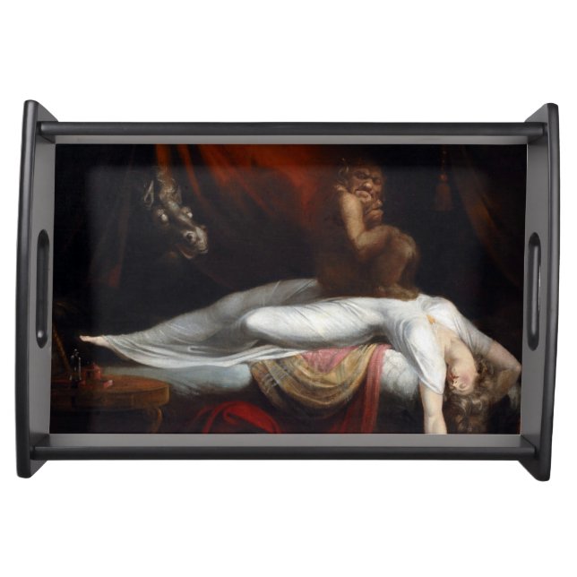 Nightmare by Henry Fuseli Gothic Macabre Dark Art Serving Tray (Front)