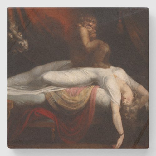 Nightmare by Henry Fuseli Gothic Macabre Dark Art Stone Coaster