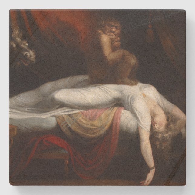 Nightmare by Henry Fuseli Gothic Macabre Dark Art Stone Coaster (Front)