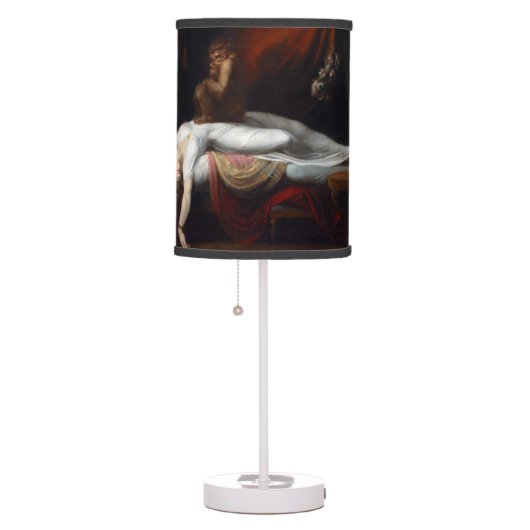 Nightmare by Henry Fuseli Gothic Macabre Dark Art Table Lamp (Right)