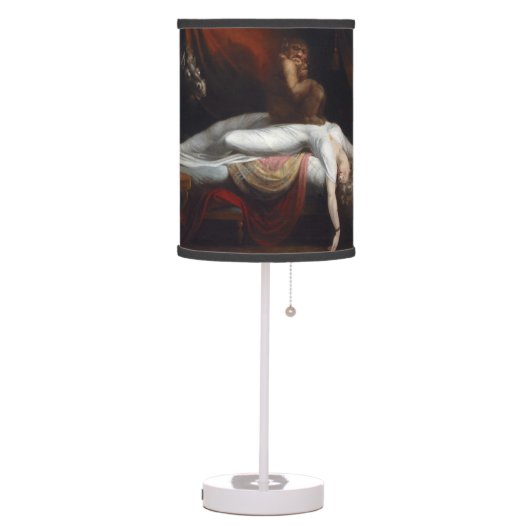 Nightmare by Henry Fuseli Gothic Macabre Dark Art Table Lamp (Left)
