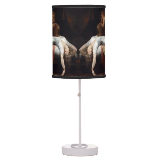 Nightmare by Henry Fuseli Gothic Macabre Dark Art Table Lamp (Front)