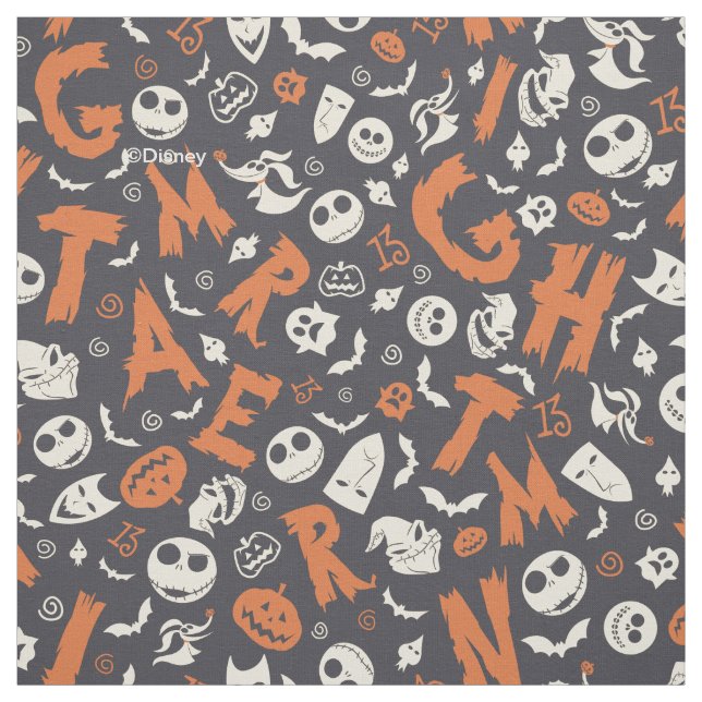 Nightmare Character Toss Pattern Fabric (Swatch)