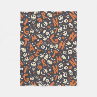 Nightmare Character Toss Pattern Fleece Blanket