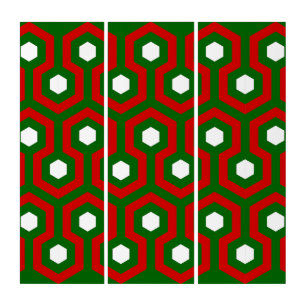 nightmare christmas hotel carpet horror  triptych