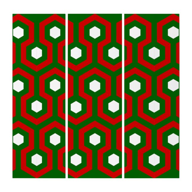 nightmare christmas hotel carpet horror  triptych (Front)