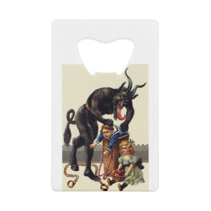 nightmare christmas krampus credit card bottle opener