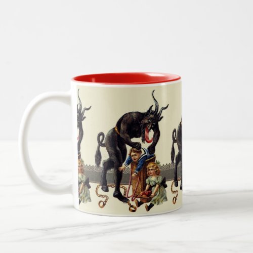 nightmare christmas krampus Two_Tone coffee mug