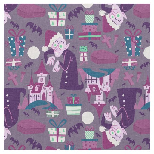 nightmare christmas vampire santa nosferatu  fabric