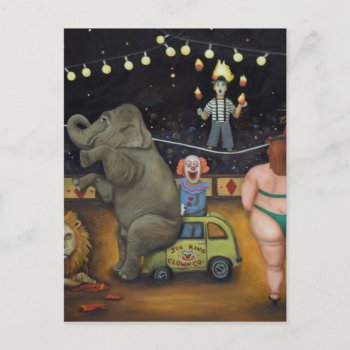 Nightmare Circus Postcard by paintingmaniac at Zazzle