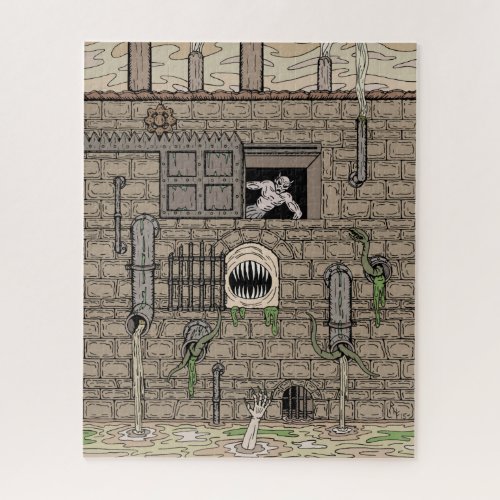 Nightmare Factory Weird Horror Art Jigsaw Puzzle