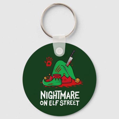 Nightmare on Elf Street Halloween Keychain