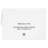 Nightmare on Flax Cards (Back Horizontal)