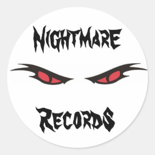 nightmare records logo sticker sheet
