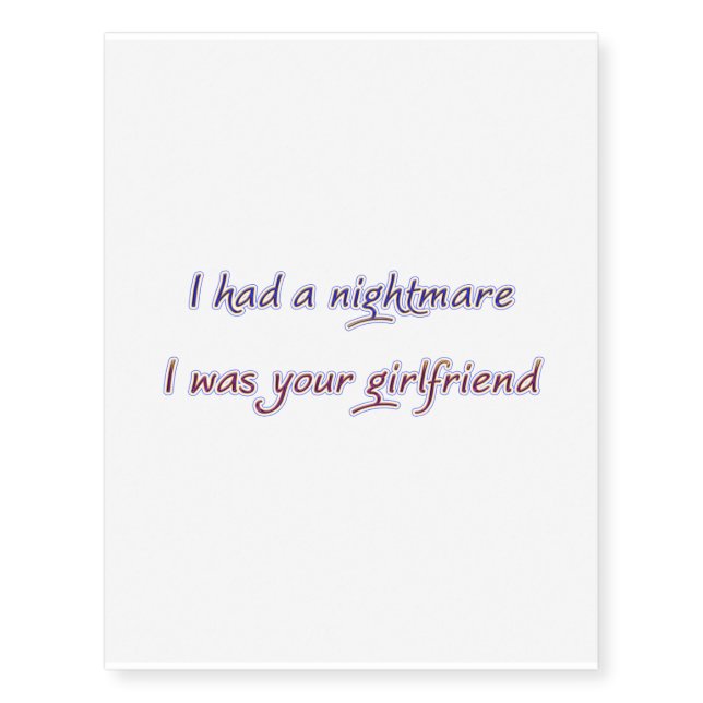 nightmare temporary tattoos (Front)