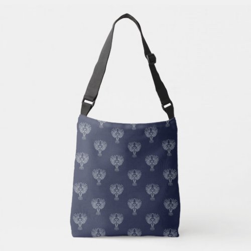 Nightowl Pattern Blue Tote Bag