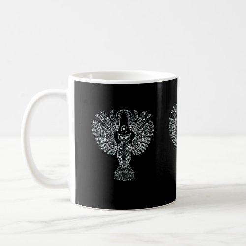 Nightowl white on black coffee mug