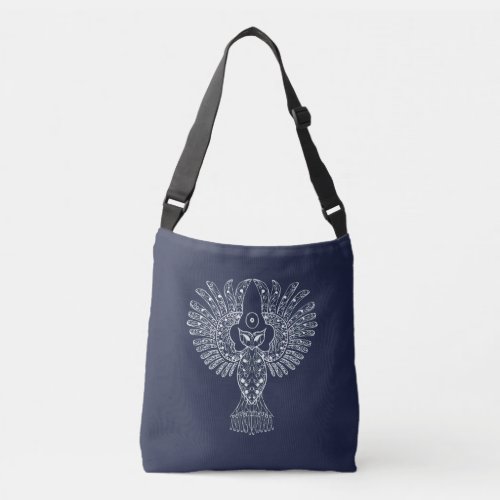 Nightowl White on on Blue Tote Bag