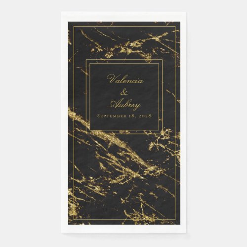 Nights Granite Gold Wedding 8 Long Dinner Napkins