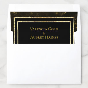 Nights In Granite & Gold Wedding Envelope Liner