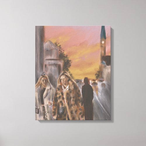 Nights in the Neighborhood Painting Canvas Print