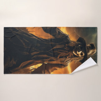Night's Nebula: Hyperrealistic Creatures of the Ev Bath Towel Set