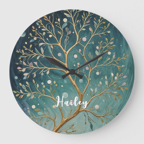Nights Whimsical Branch Large Clock