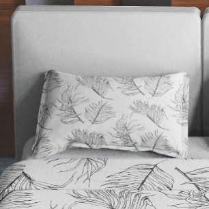 Nightshade Botanical Black and White Pillowcase