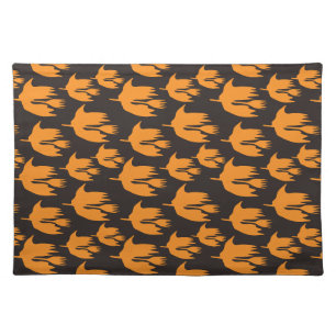 Nighttime Broom Ride - seamless Halloween pattern Cloth Placemat