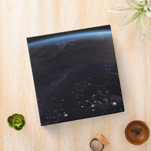 Nighttime Far Northern Europe 3 Ring Binder