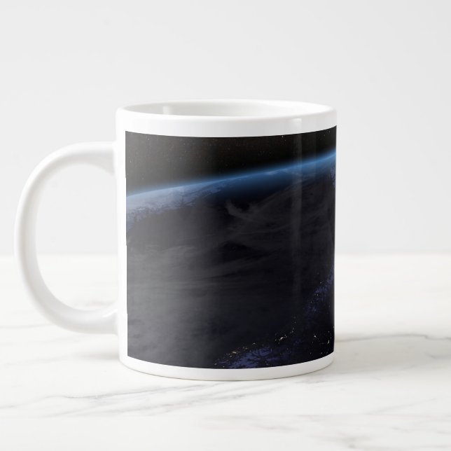 Nighttime Far Northern Europe Giant Coffee Mug (Left)