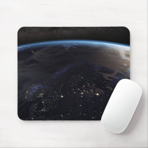 Nighttime Far Northern Europe Mouse Pad