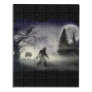 Nighttime Forest - Raven and Bigfoot Jigsaw Puzzle
