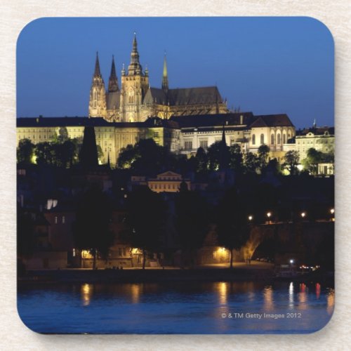 Nighttime in Prague Czech Republic Coaster