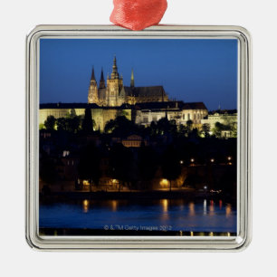 Nighttime in Prague, Czech Republic Metal Ornament
