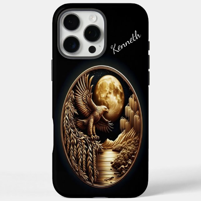 Nighttime Willow and Golden Eagle Case-Mate iPhone Case (Back)