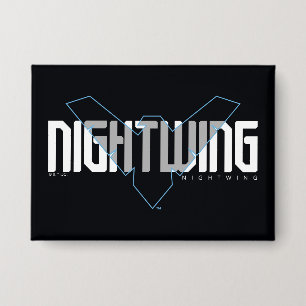 Nightwing Hi-Tech Name Graphic Button