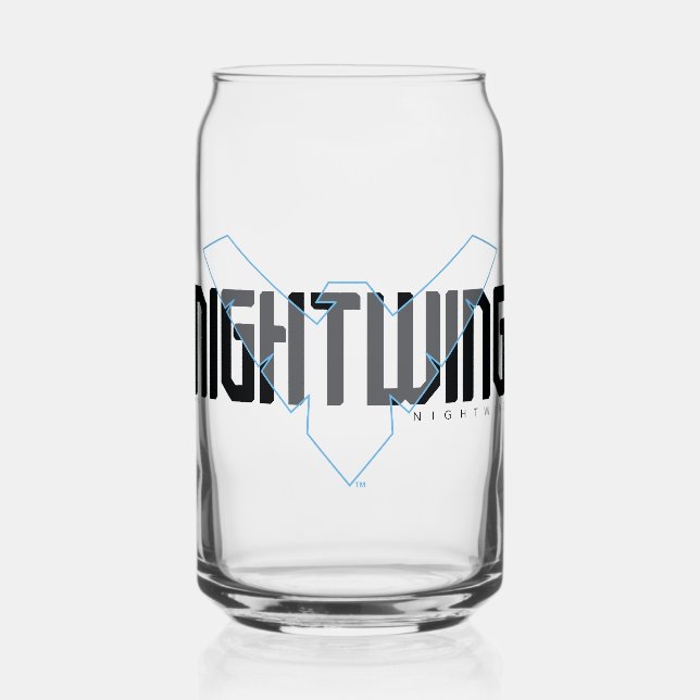 Nightwing Hi-Tech Name Graphic Can Glass (Front)