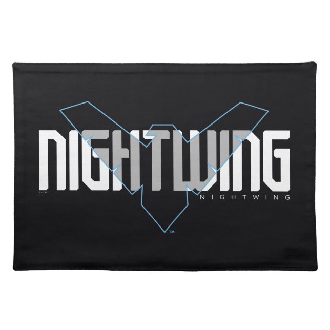 Nightwing Hi-Tech Name Graphic Cloth Placemat (Front)