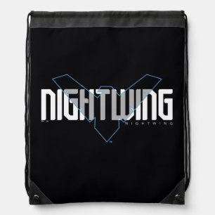 Nightwing Hi-Tech Name Graphic Drawstring Bag