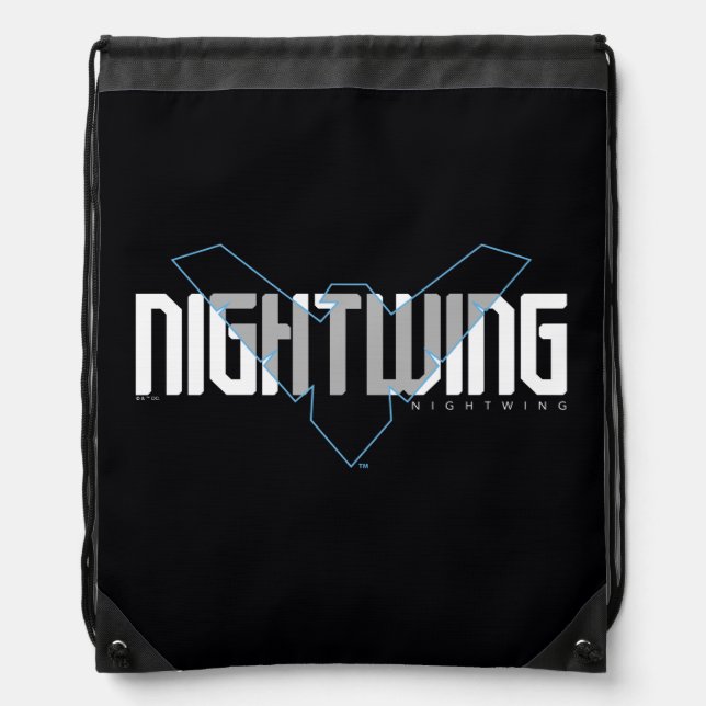 Nightwing Hi-Tech Name Graphic Drawstring Bag (Front)