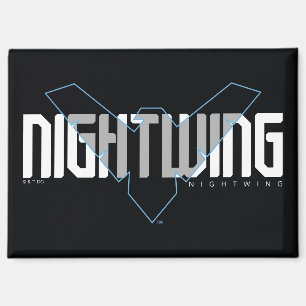 Nightwing Hi-Tech Name Graphic Magnet