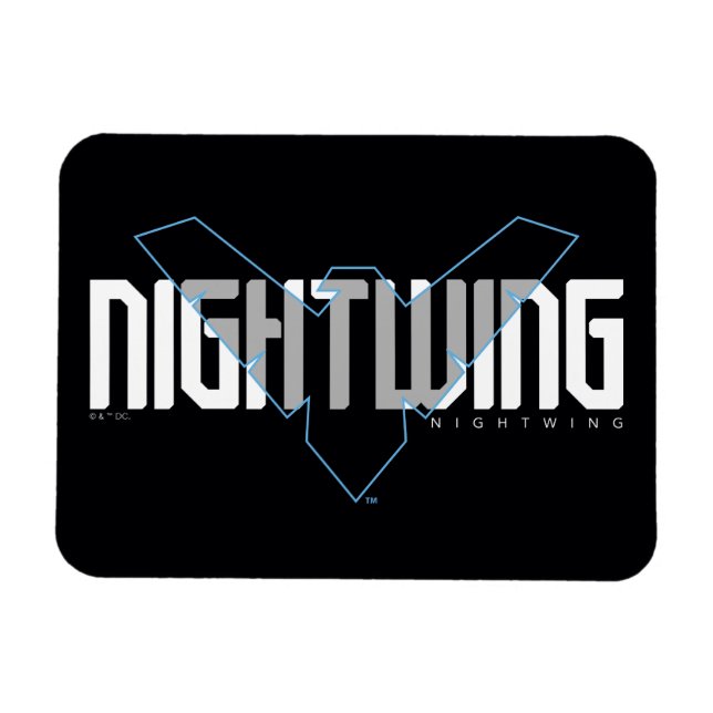 Nightwing Hi-Tech Name Graphic Magnet (Horizontal)