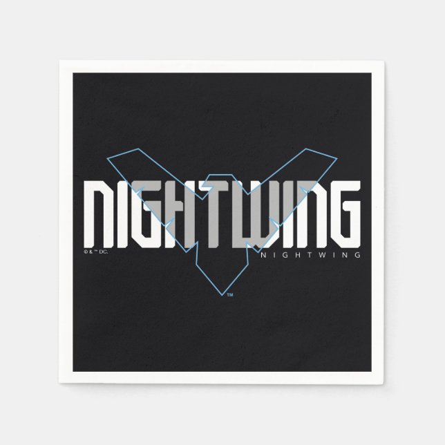 Nightwing Hi-Tech Name Graphic Napkins (Front)