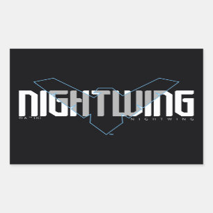 Nightwing Hi-Tech Name Graphic Rectangular Sticker